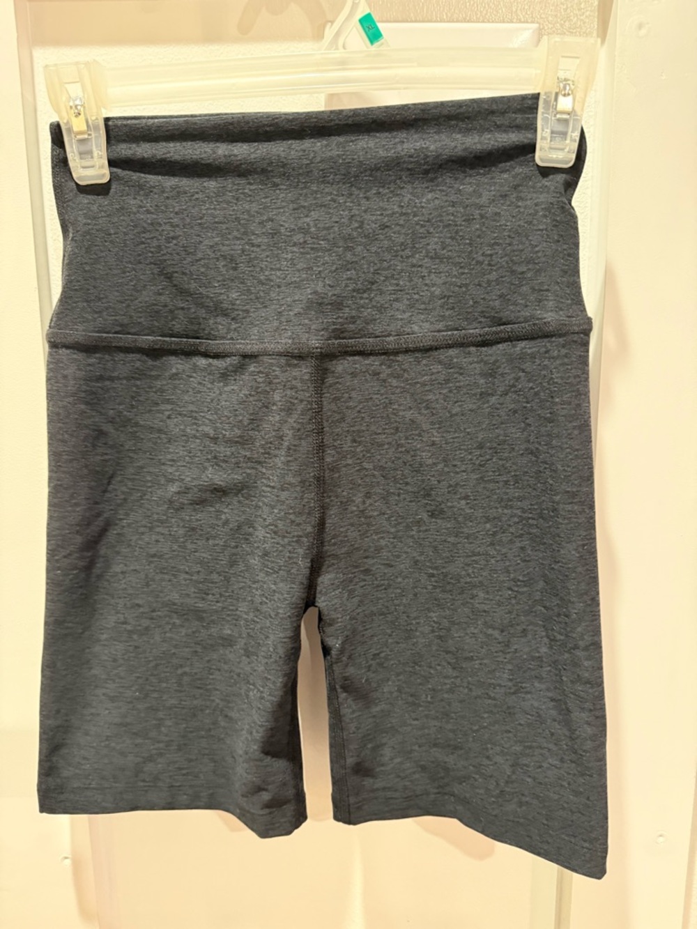 Beyond Yoga Charcoal High-Waist Bike Shorts